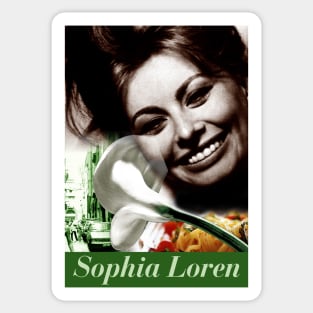 Sophia Loren Collage Portrait Sticker